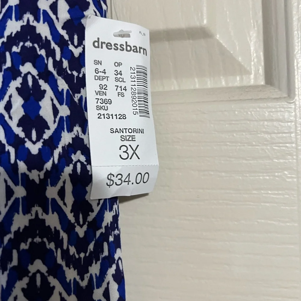 NWT Blue and White Flowy Palazzo Pants - Picture 3 of 4